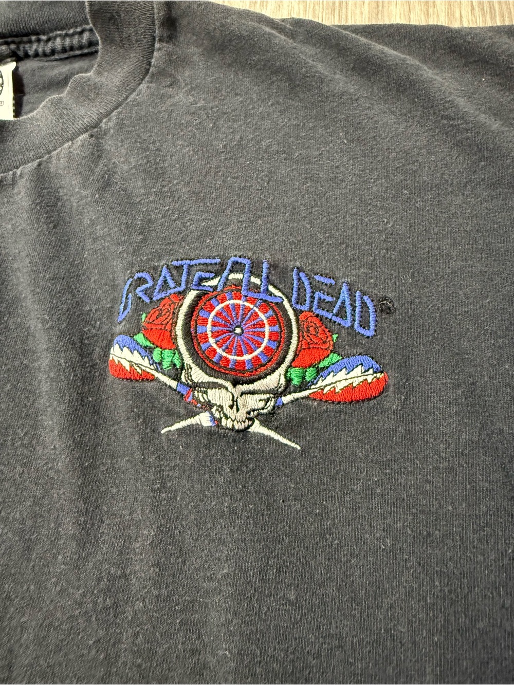 Grateful Dead Vtg Balzout Single Stitch Tshirt Embroidered “Bullseye Darts” Logo
